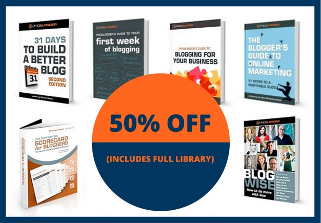50 percent off ProBlogger Book Sale