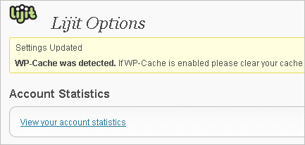 Lijit Plugin Settings