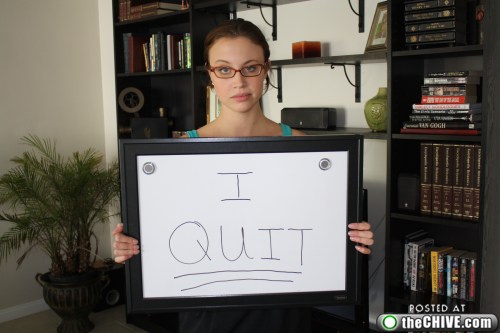 Dry Erase Girl Quits 