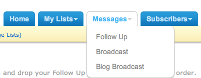 aweber messages followup