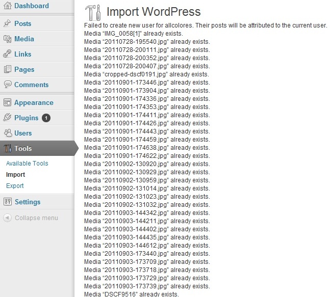 The list of problem files The list of problem files
