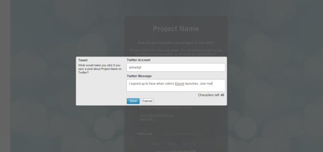 Twitter sharing options Twitter sharing options