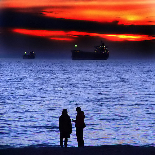 ships, night, passing and all that...