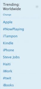 twitter_trending_topics Twitter trending topics