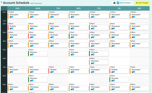 social media schedule