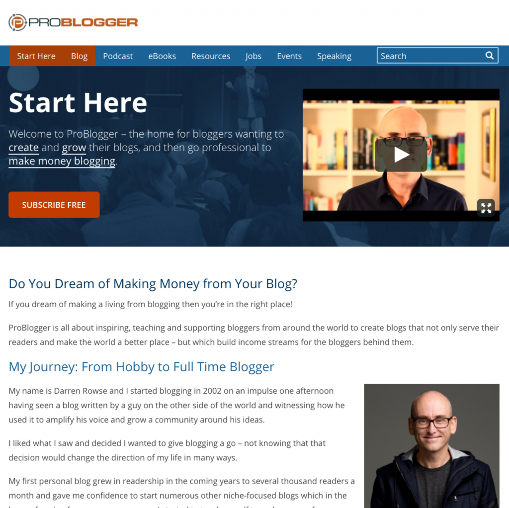 problogger-start-here-page