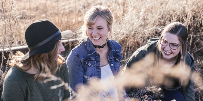 women having a conversation