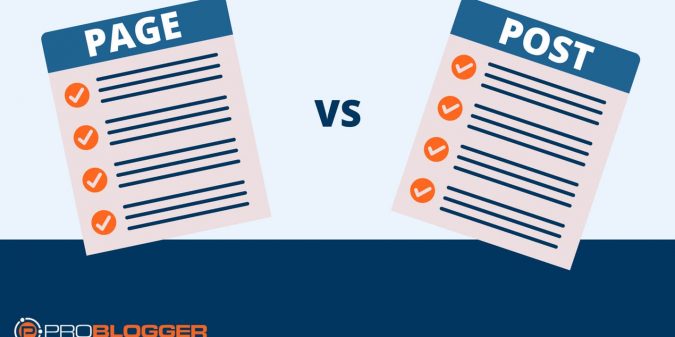 The difference between pages and posts