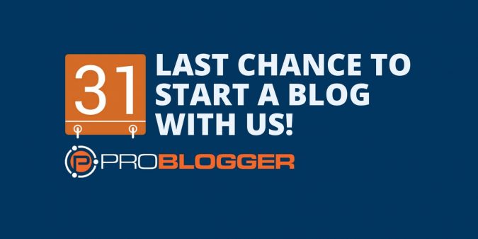 Last chance to start a blog with us