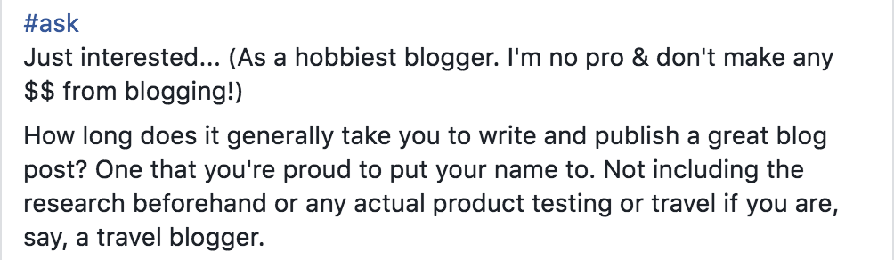 How long to write a blog post