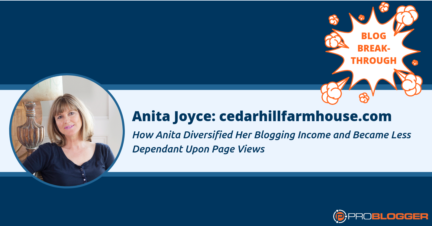 Here's how Anita Joyce managed to diversify her blogging income and depend less on page views.